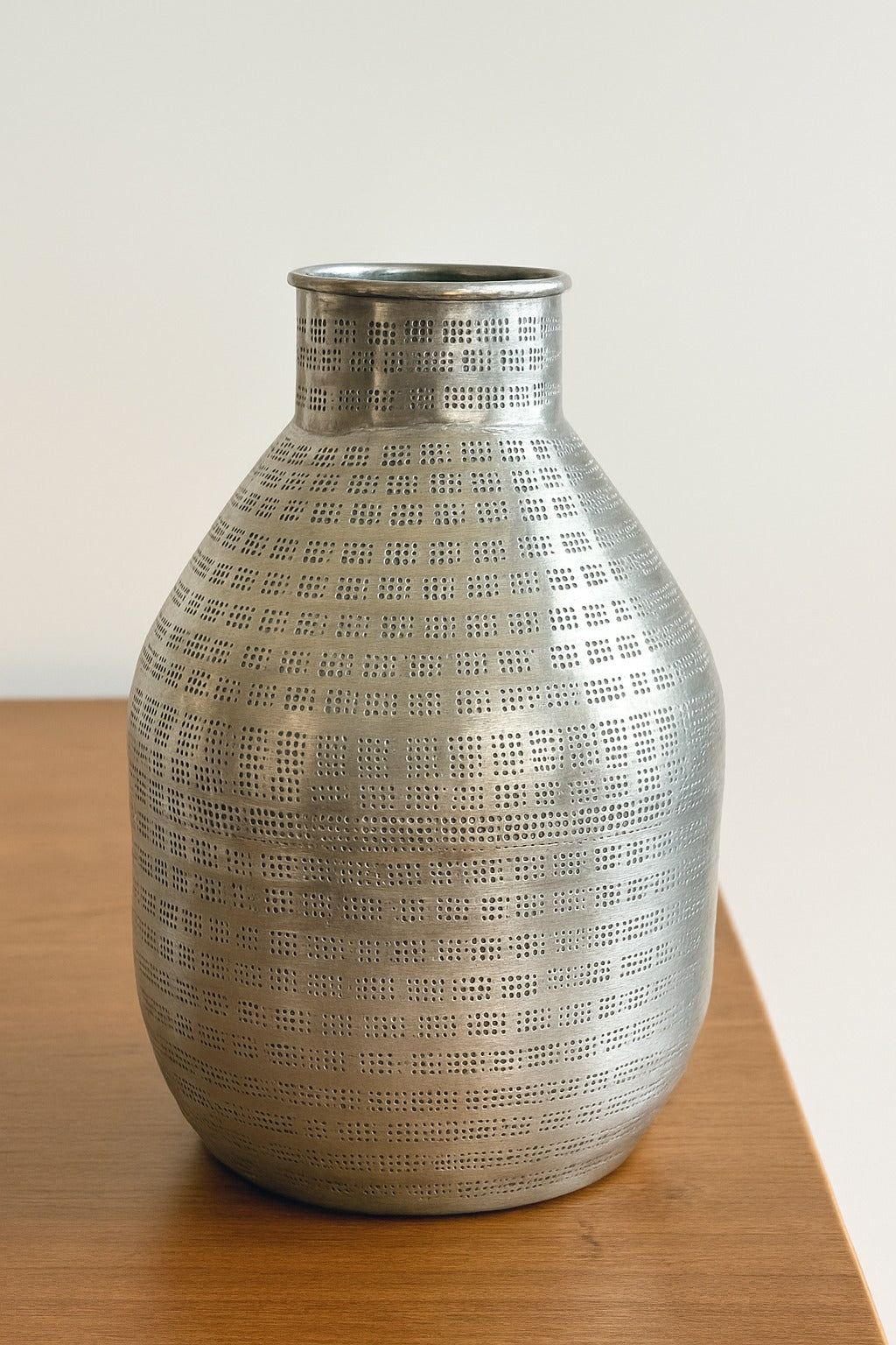 Aara Silver Etched Vase